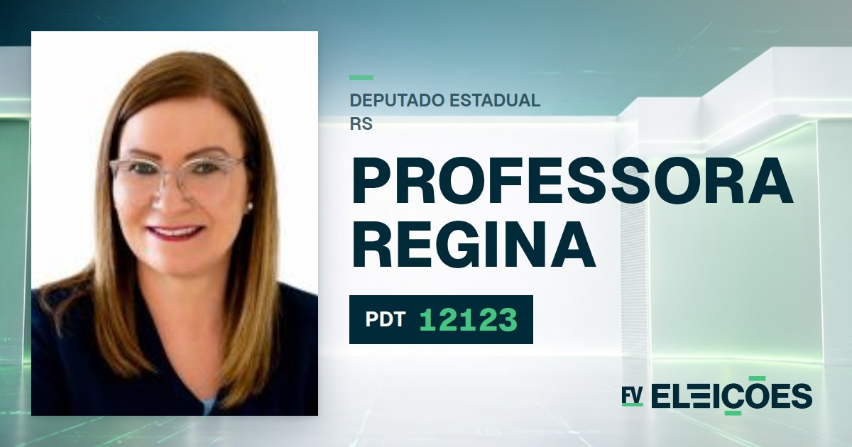 Quem é Professora Regina, candidata a deputada estadual do RS pelo PDT