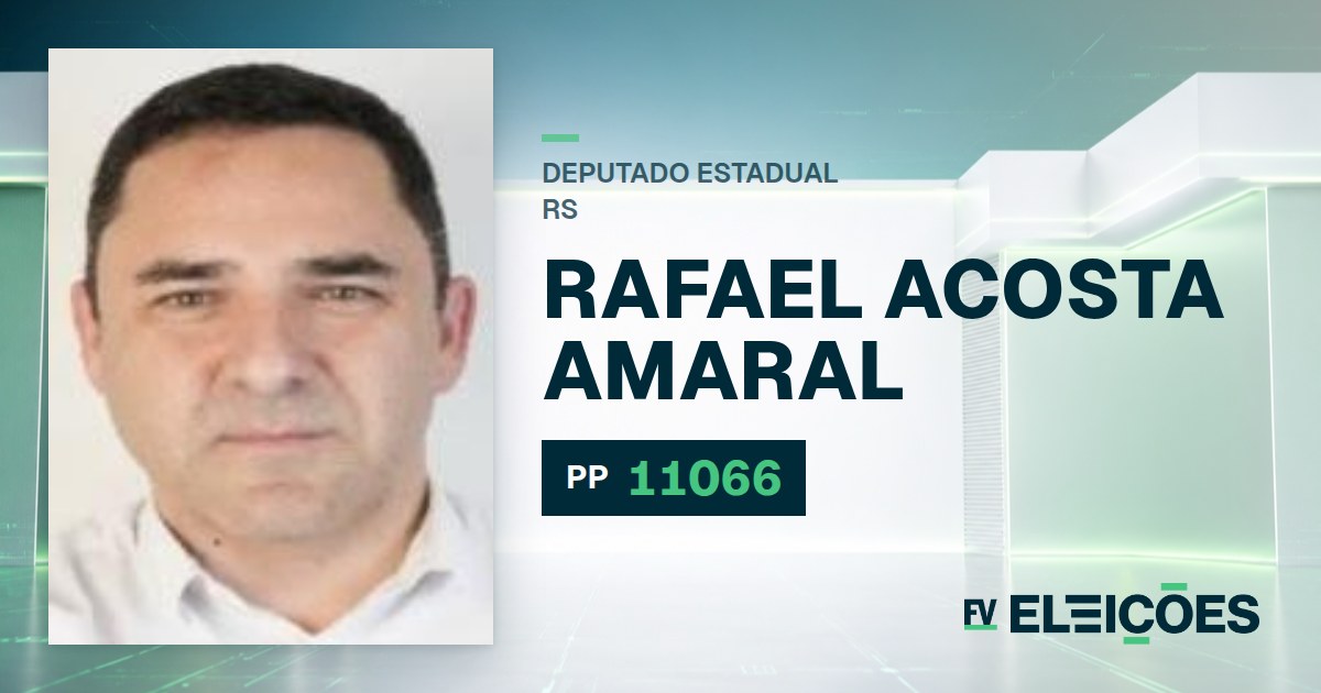 Quem é Rafael Acosta Amaral, candidato a deputado estadual do RS pelo PP
