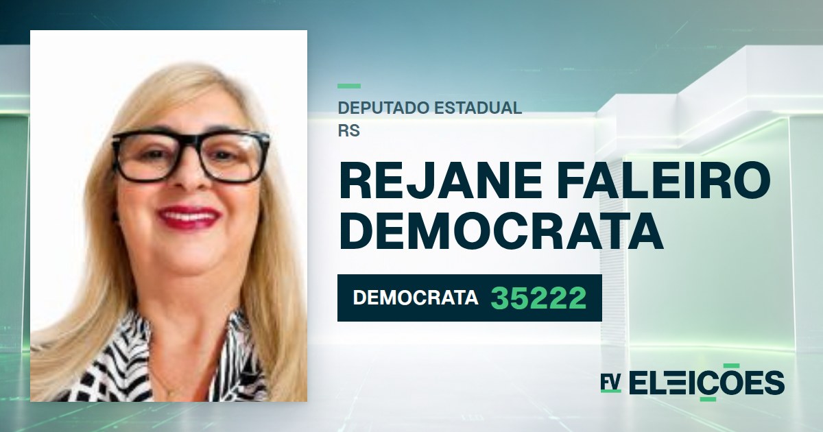 Quem é Rejane Faleiro Democrata, candidata a deputada estadual do RS pelo DEMOCRATA