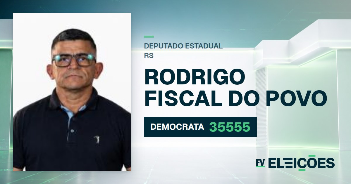 Quem é Rodrigo Fiscal do Povo, candidato a deputado estadual do RS pelo DEMOCRATA