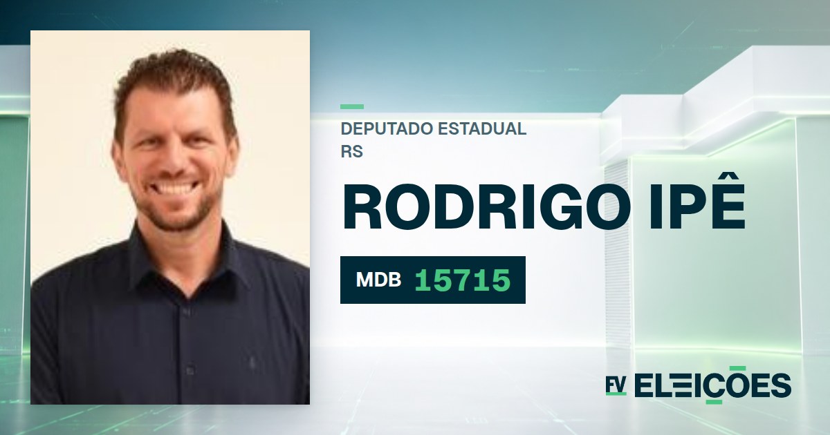 Quem é Rodrigo Ipê, candidato a deputado estadual do RS pelo MDB