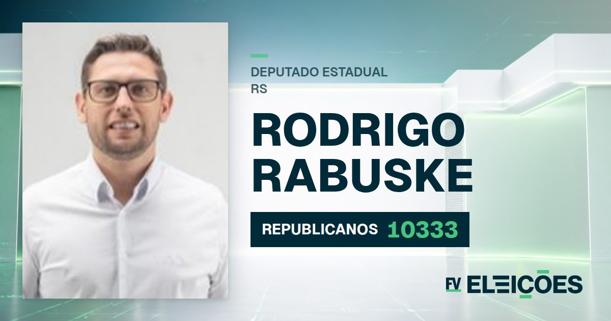 Quem é Rodrigo Rabuske, candidato a deputado estadual do RS pelo REPUBLICANOS