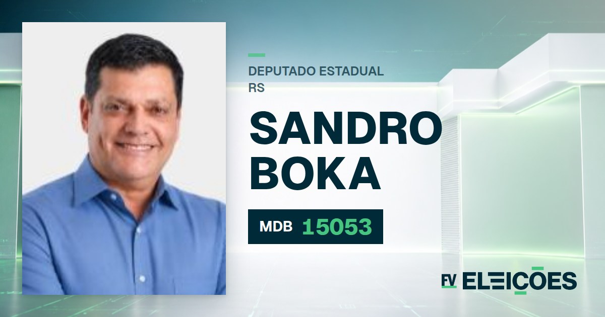 Quem é Sandro Boka, candidato a deputado estadual do RS pelo MDB
