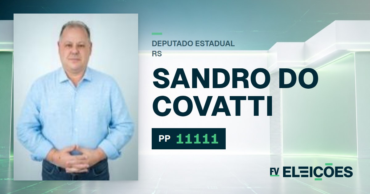 Quem é Sandro do Covatti, candidato a deputado estadual do RS pelo PP