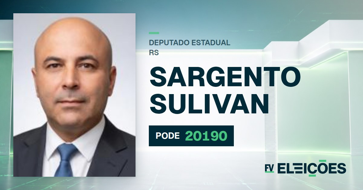 Quem é Sargento Sulivan, candidato a deputado estadual do RS pelo PODE