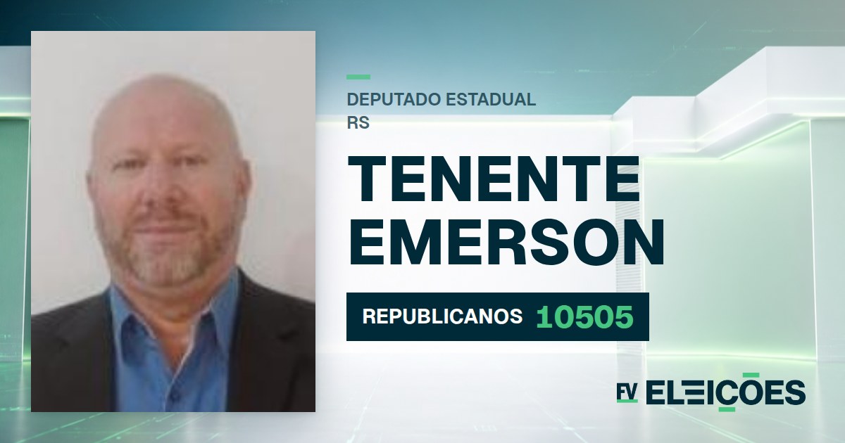 Quem é Tenente Emerson, candidato a deputado estadual do RS pelo REPUBLICANOS