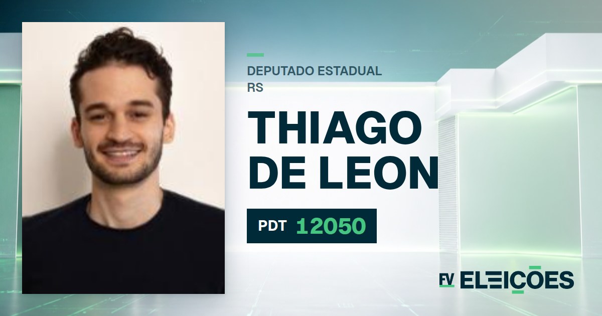Quem é Thiago de Leon, candidato a deputado estadual do RS pelo PDT