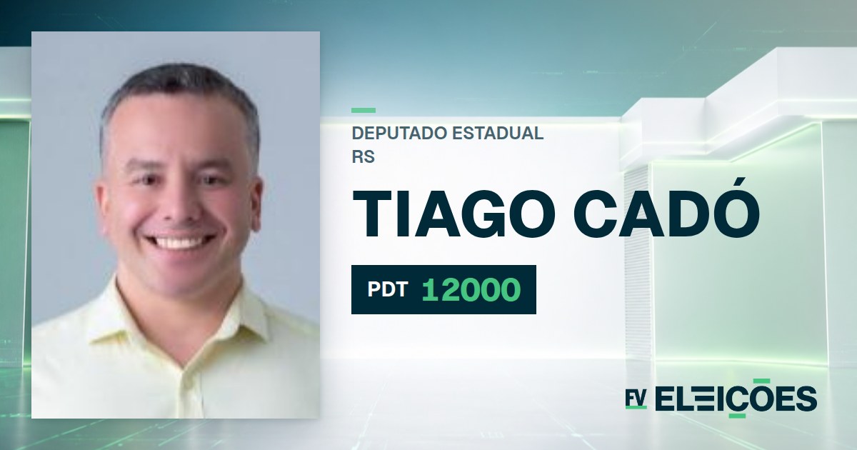 Quem é Tiago Cadó, candidato a deputado estadual do RS pelo PDT
