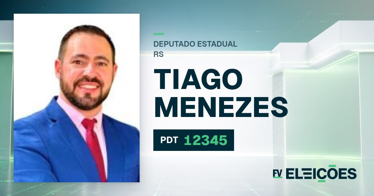 Quem é Tiago Menezes, candidato a deputado estadual do RS pelo PDT