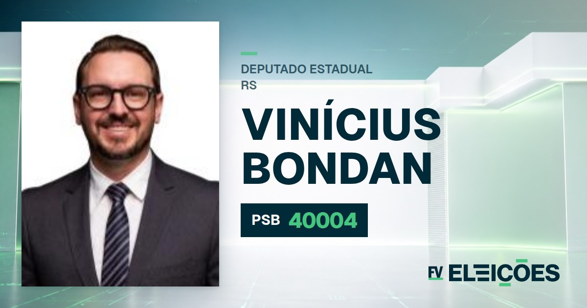 Quem é Vinícius Bondan, candidato a deputado estadual do RS pelo PSB