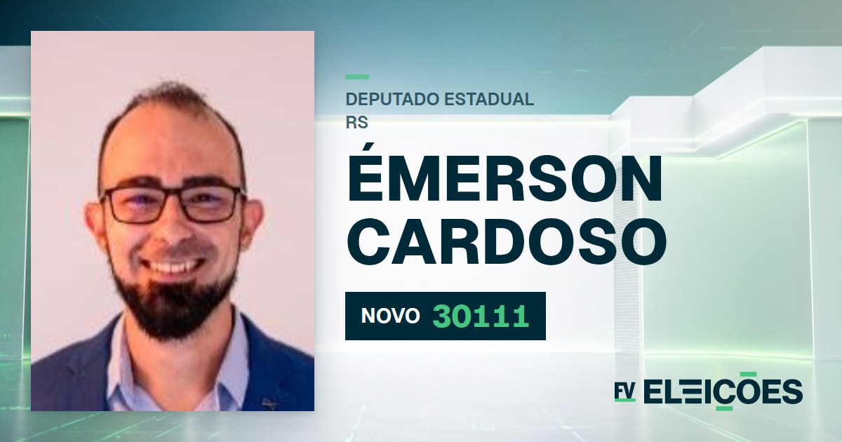 Quem é Émerson Cardoso, candidato a deputado estadual do RS pelo NOVO