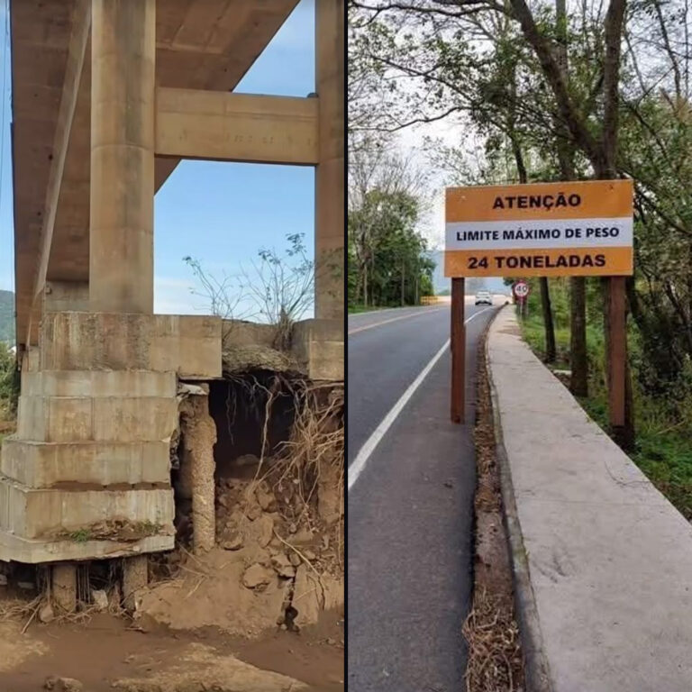 DAER restringe tráfego de veículos acima de 24 toneladas na ponte de Roca Sales