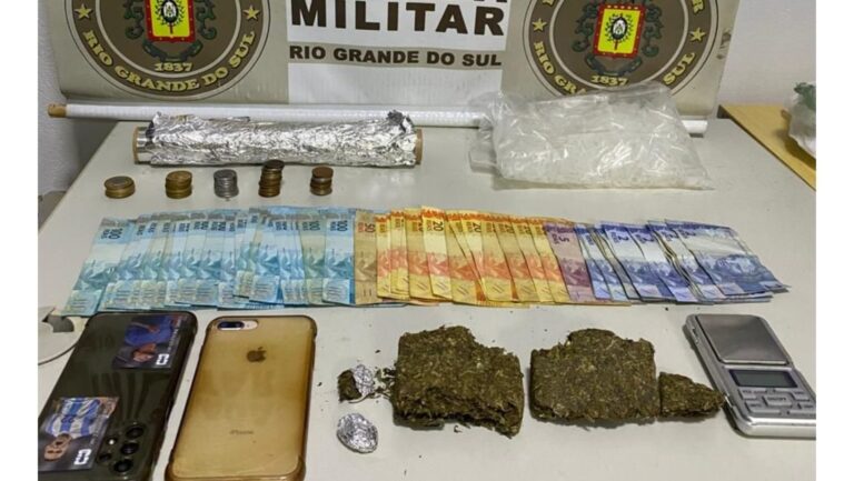 Homem de 23 anos é preso por tráfico após assumir material apreendido em Roca Sales