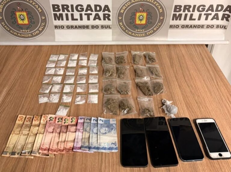 Homem é preso e três adolescentes são apreendidos por suspeita de tráfico em Garibaldi