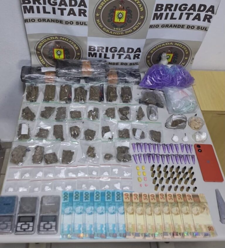 Jovem é preso com drogas e munições em Arroio do Meio