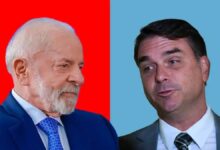 Lula e Flávio Bolsonaro apresentam propostas em propaganda eleitoral na televisão durante o segundo turno da disputa presidencial.