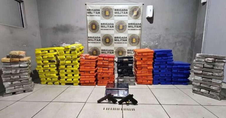 Brigada Militar apreende 552 kg de maconha em duas cidades em 4 horas
