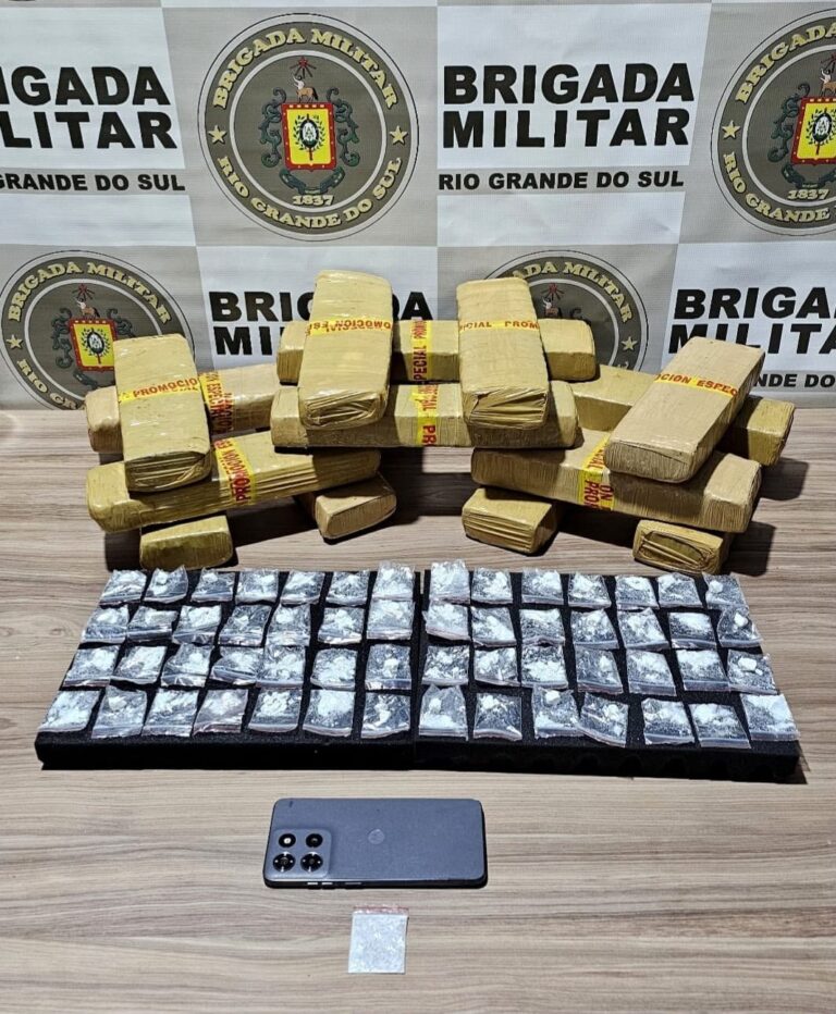 Homem é preso com 14 quilos de maconha na ERS-129 em Guaporé